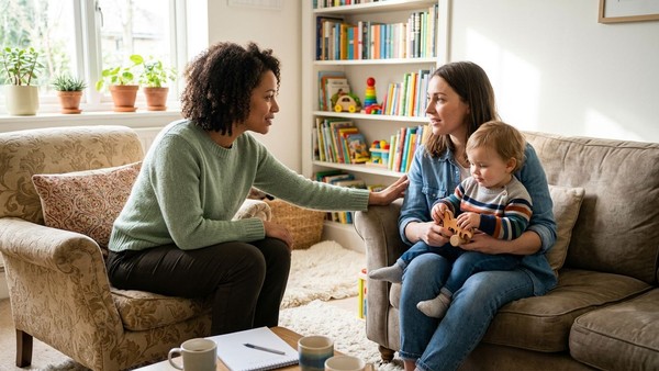 A dedicated therapist provides valuable in-home support to a parent and their toddler in New Jersey.